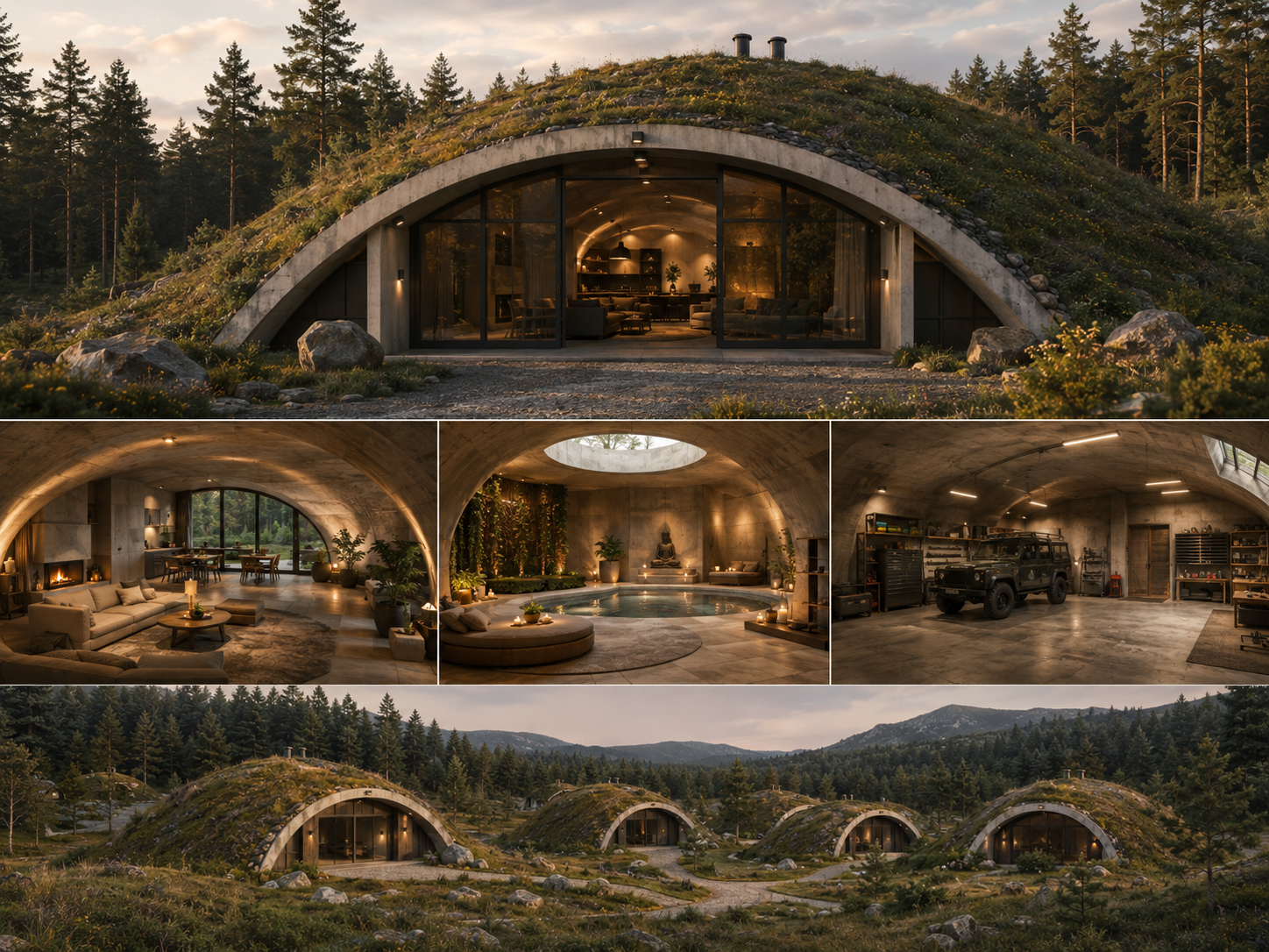 GEODOM concrete dome in relief